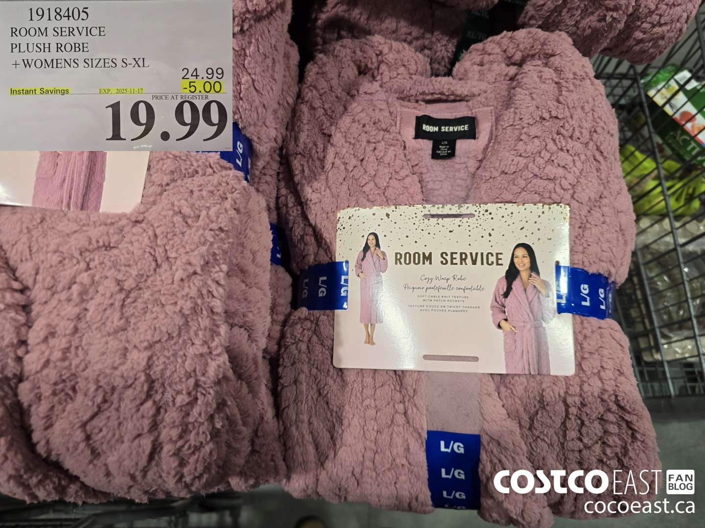 1918405 ROOM SERVICE JACQUARD ROBE +WOMENS SIZES S-XL ($5.00 INSTANT SAVINGS EXPIRES ON 2025-11-17) $19.99