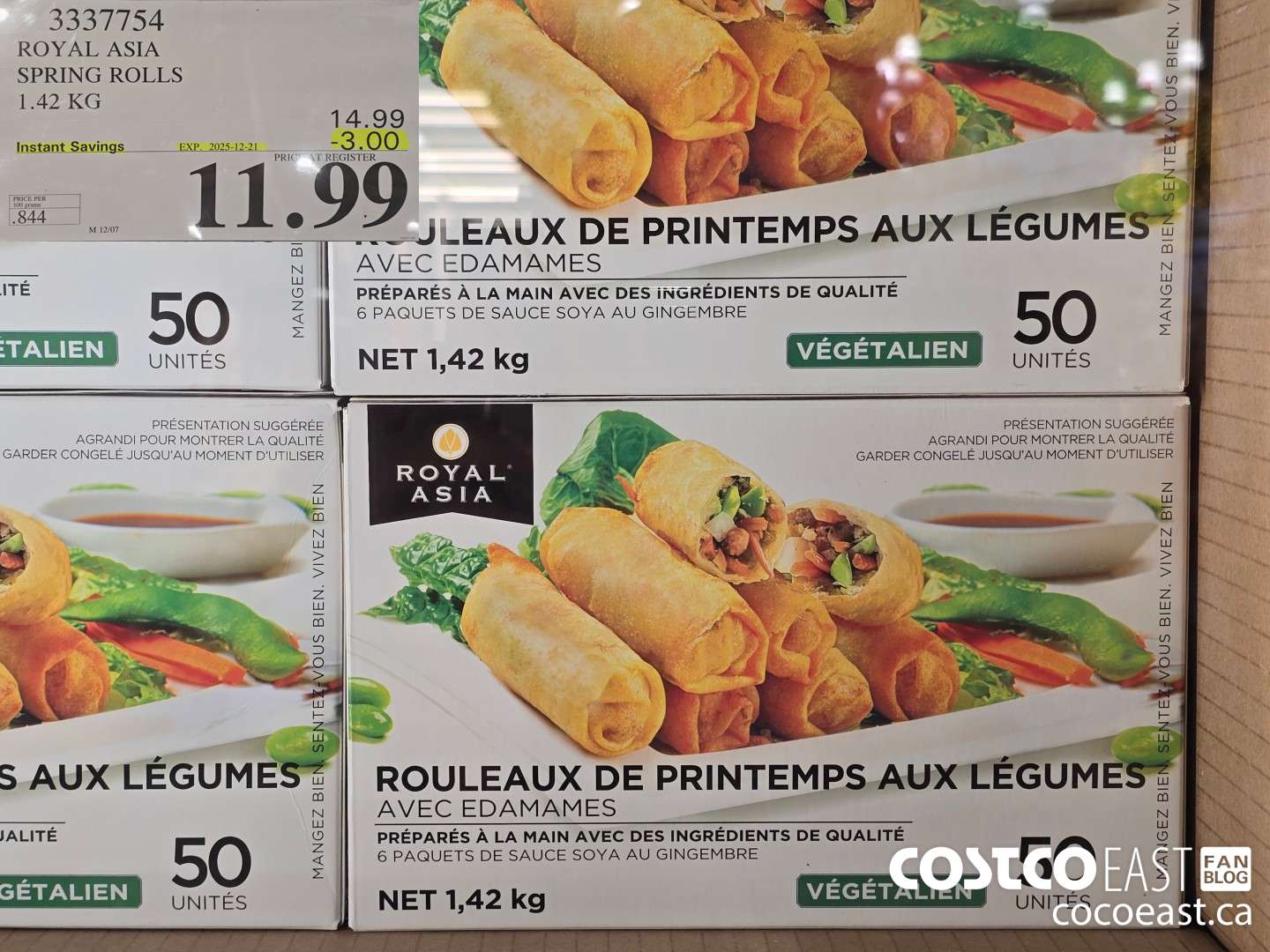 3337754 ROYAL ASIA SPRING ROLLS 1.42 KG ($3.00 INSTANT SAVINGS EXPIRES ON 2025-12-21) $11.99