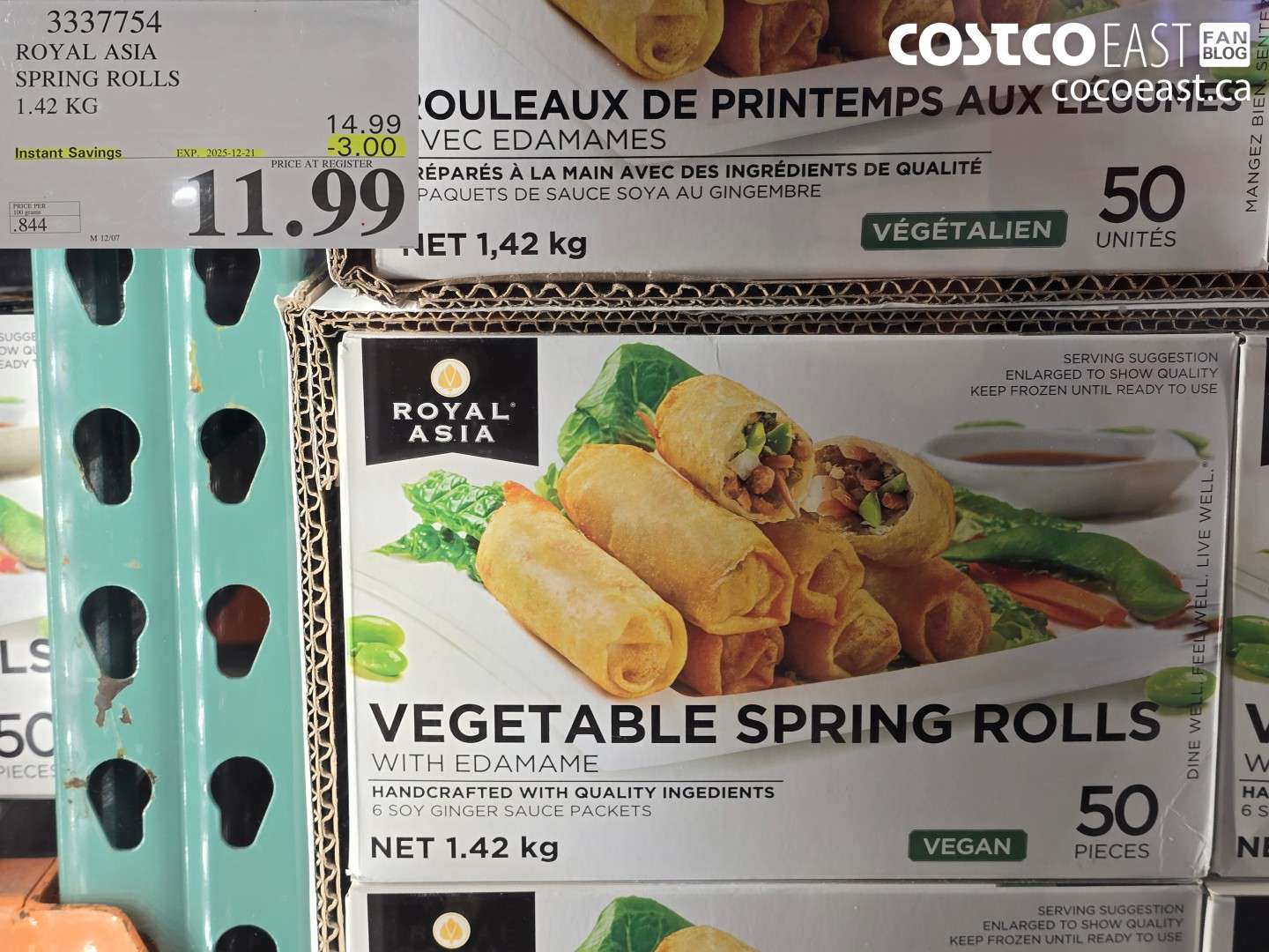 3337754 ROYAL ASIA SPRING ROLLS 1.42 KG ($3.00 INSTANT SAVINGS EXPIRES ON 2025-12-21) $11.99