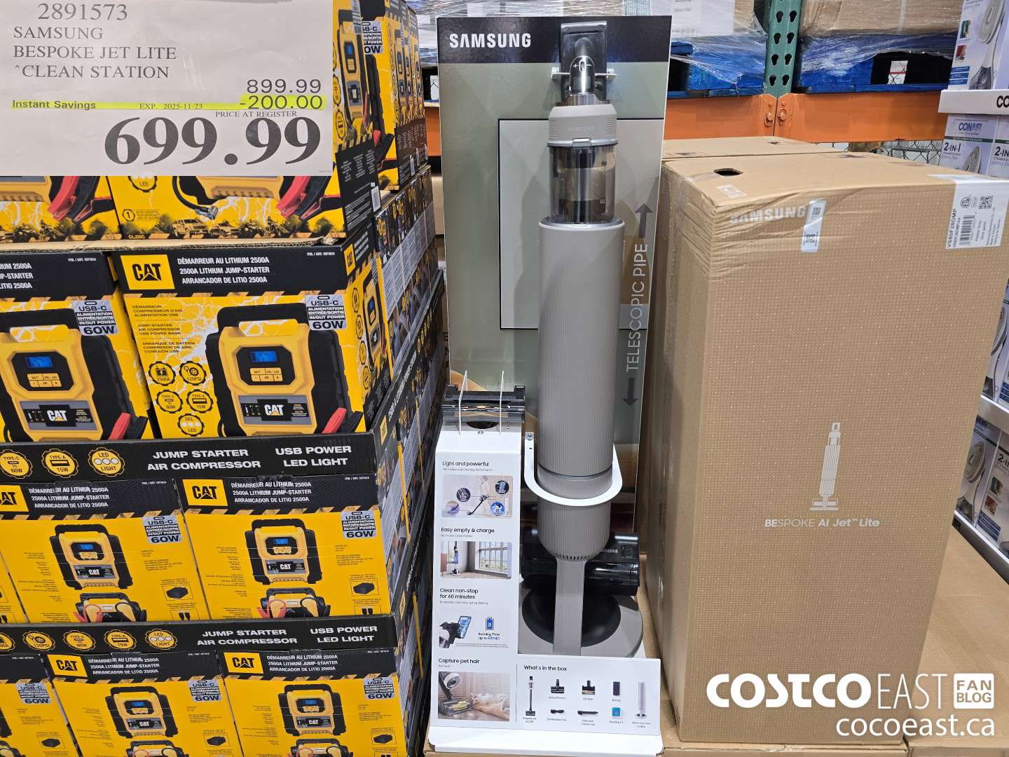 2891573 SAMSUNG BESPOKE JET LITE “CLEAN STATION ($200.00 INSTANT SAVINGS EXPIRES ON 2025-11-23) $699.99