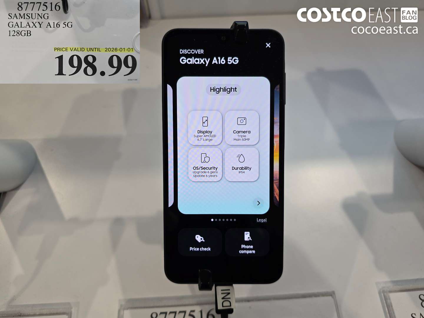 8777516 SAMSUNG GALAXY A16 5G 128GB $198.99