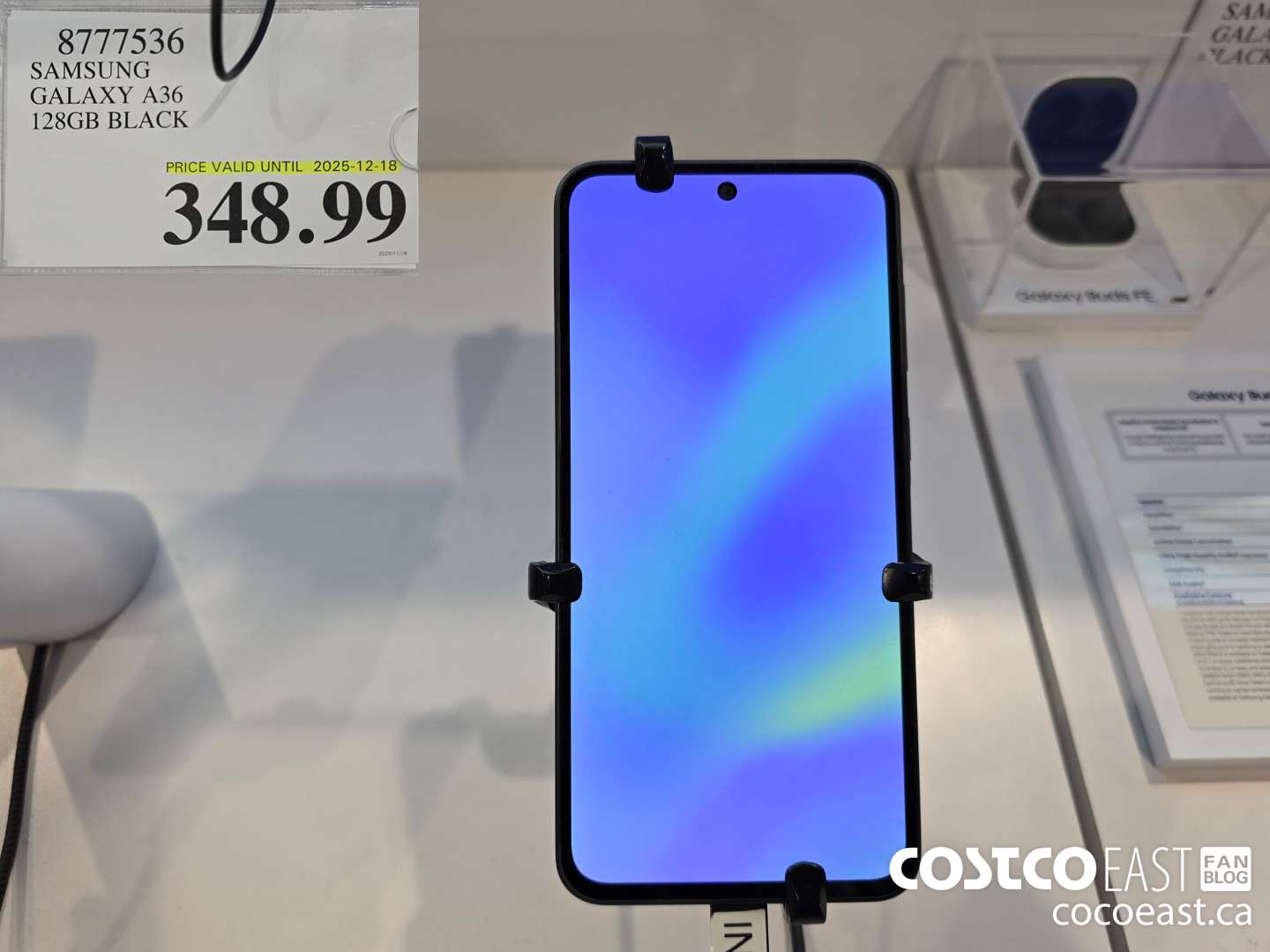 8777536 SAMSUNG GALAXY A36 128GB BLACK $348.99