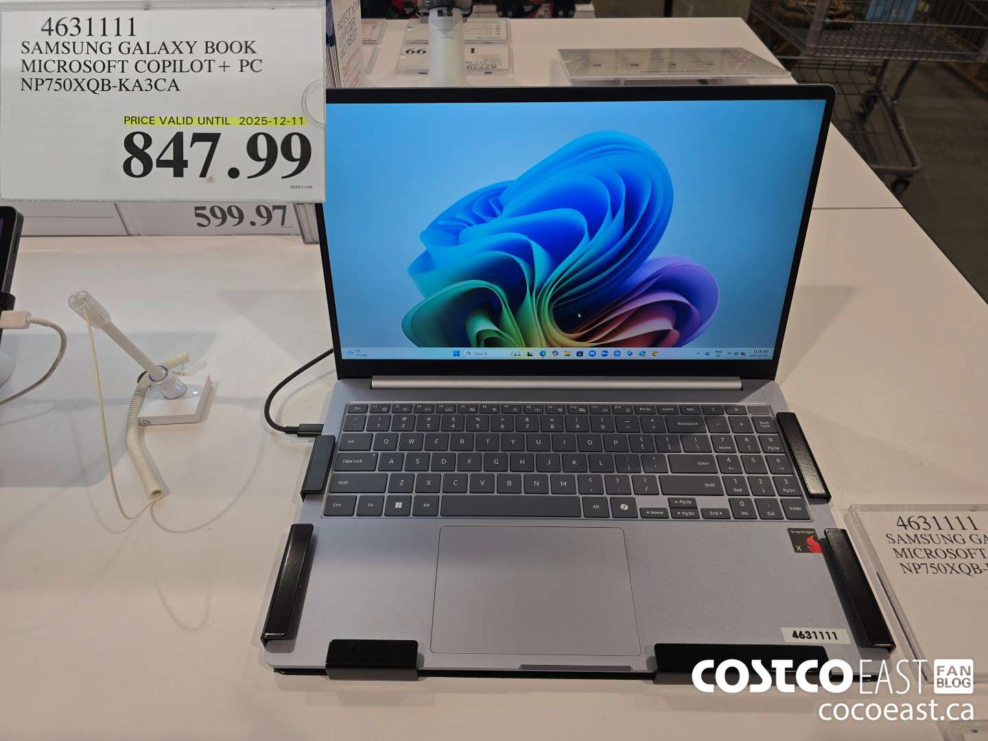 4631111 SAMSUNG GALAXY BOOK MICROSOFT COPILOT+ PC NP750XQB-KA3CA $897.99