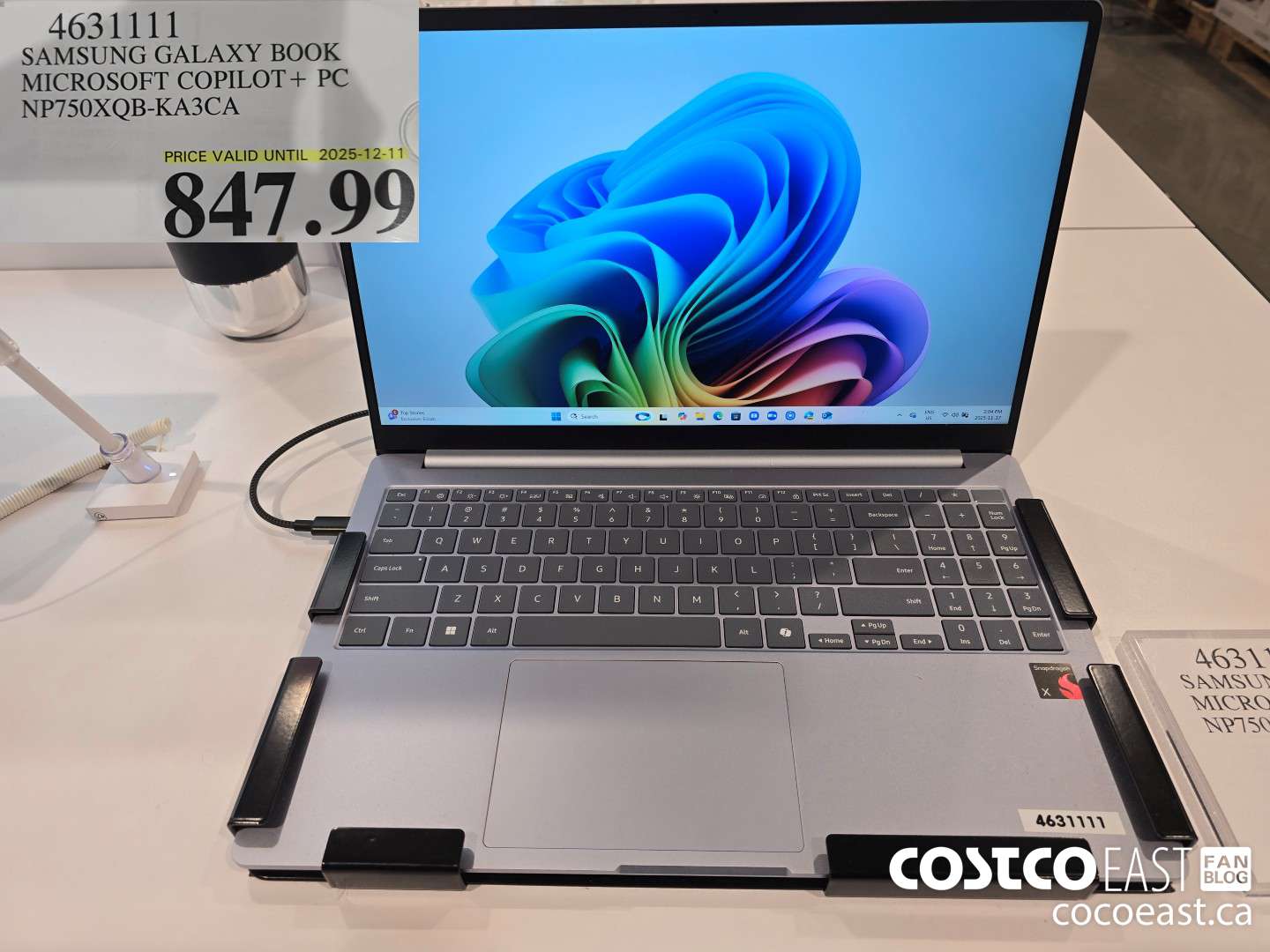 4631111 SAMSUNG GALAXY BOOK MICROSOFT COPILOT+ PC NP750XQB-KA3CA $847.99