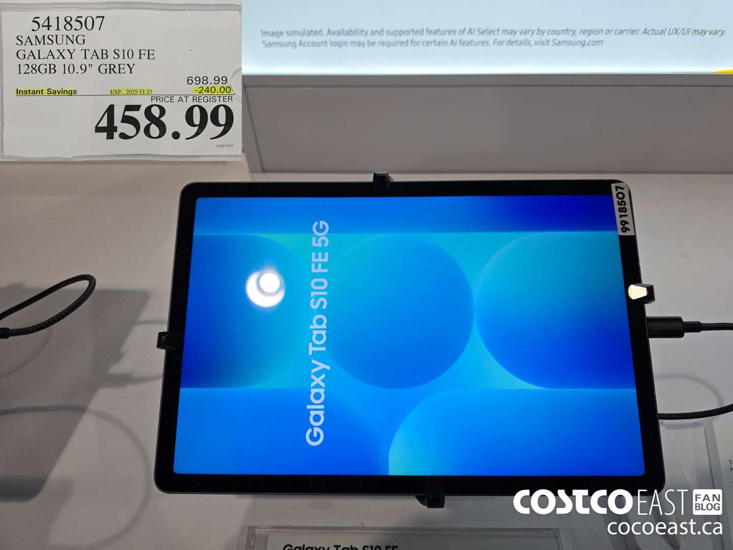 5418507 SAMSUNG GALAXY TAB S10 FE 128GB 10.9