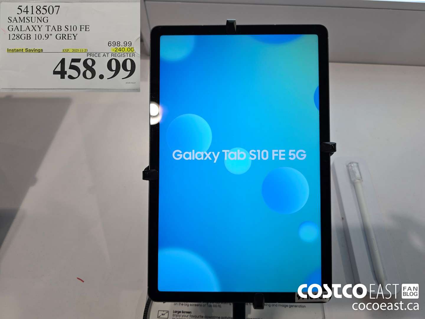 5418507 SAMSUNG GALAXY TAB S10 FE 128GB 10.9