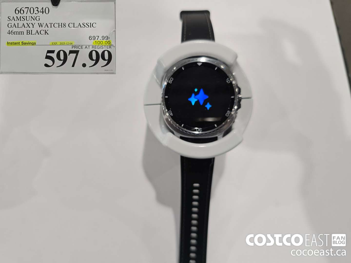 6670340 SAMSUNG GALAXY WATCH8 CLASSIC 46mm BLACK ($100.00 INSTANT SAVINGS EXPIRES ON 2025-12-04) $597.99