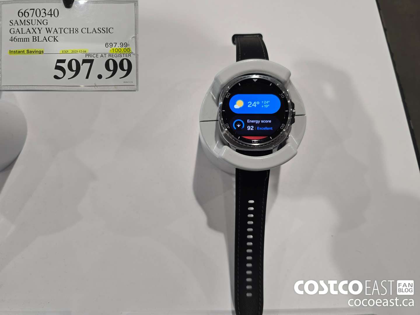 6670340 SAMSUNG GALAXY WATCH8 CLASSIC 46mm BLACK ($100.00 INSTANT SAVINGS EXPIRES ON 2025-12-04) $597.99