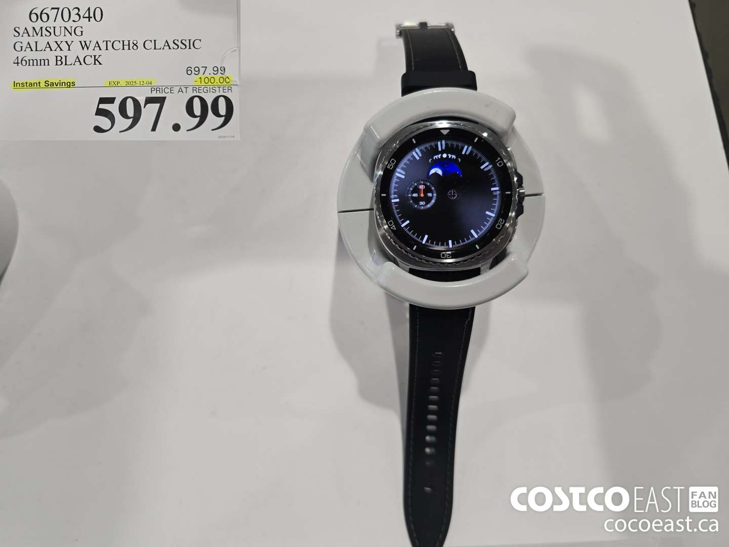 6670340 SAMSUNG GALAXY WATCH8 CLASSIC 46mm BLACK ($100.00 INSTANT SAVINGS EXPIRES ON 2025-12-04) $597.99