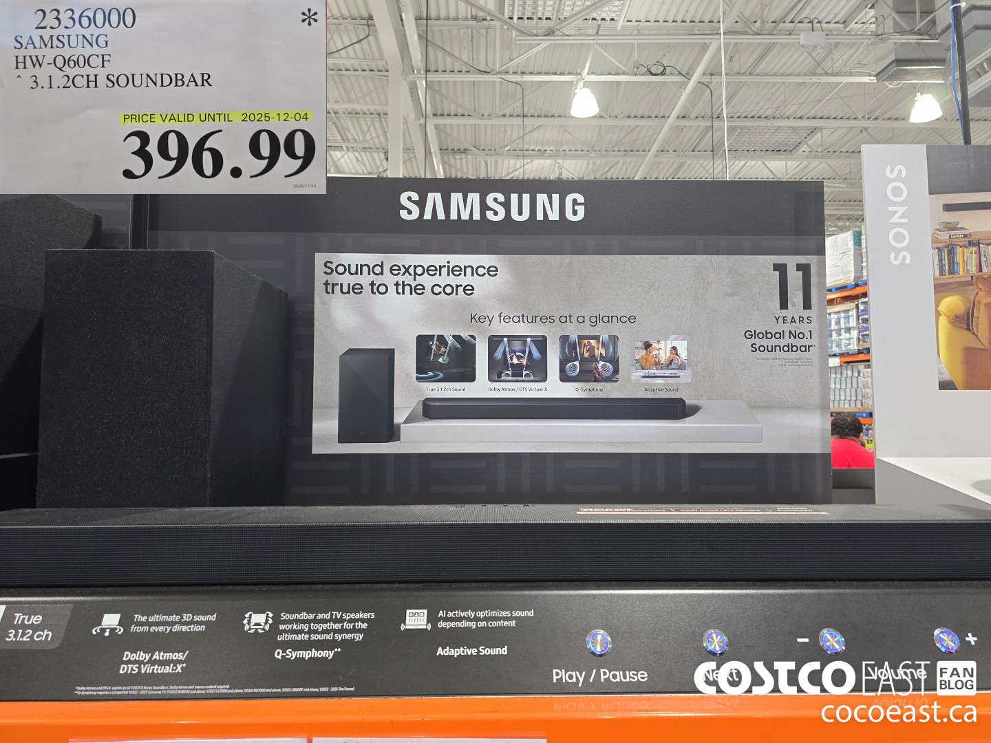 2336000 SAMSUNG HW-Q60CF ~ 3.1.2CH SOUNDBAR $396.99