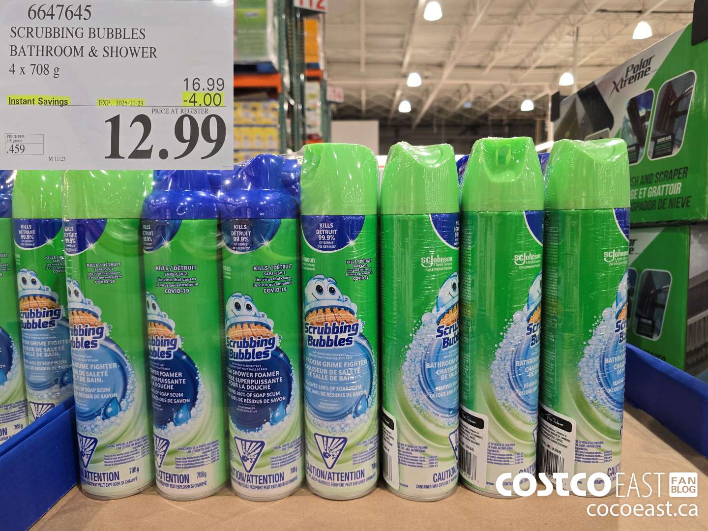 6647645 SCRUBBING BUBBLES BATHROOM & SHOWER 4 X 708 G ($4.00 INSTANT SAVINGS EXPIRES ON 2025-11-23) $12.99