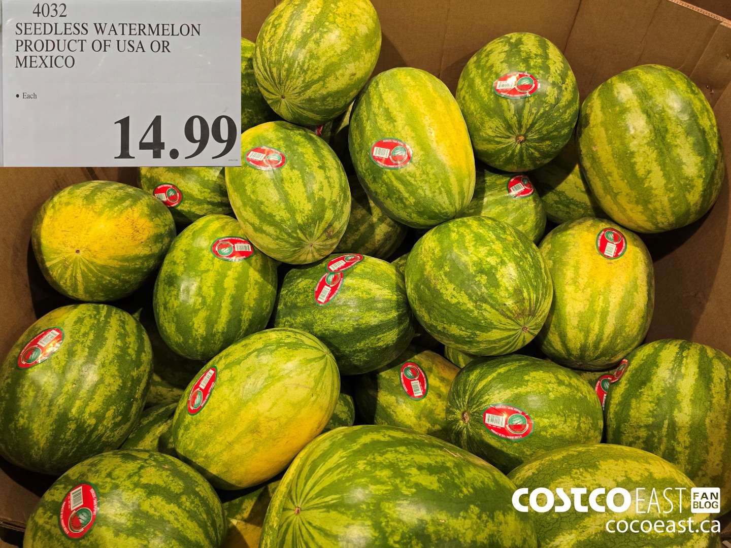 4032 SEEDLESS WATERMELON PRODUCT OF USA OR MEXICO $14.99