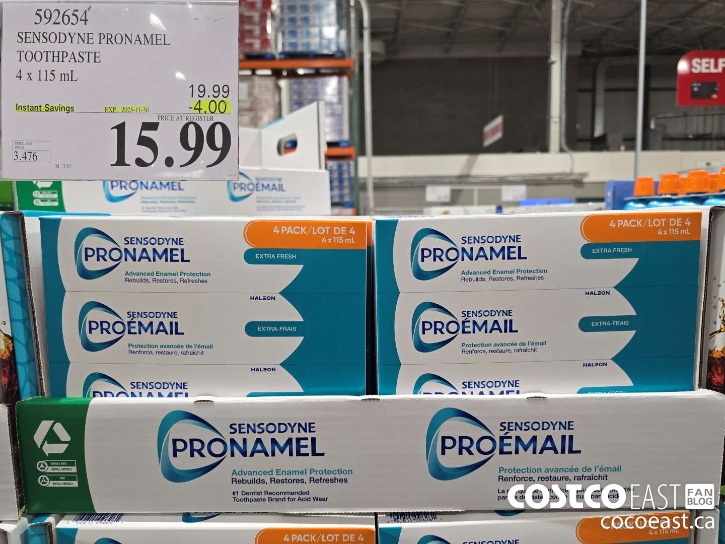592654 SENSODYNE PRONAMEL TOOTHPASTE 4x 115 mL ($4.00 INSTANT SAVINGS EXPIRES ON 2025-11-30) $15.99