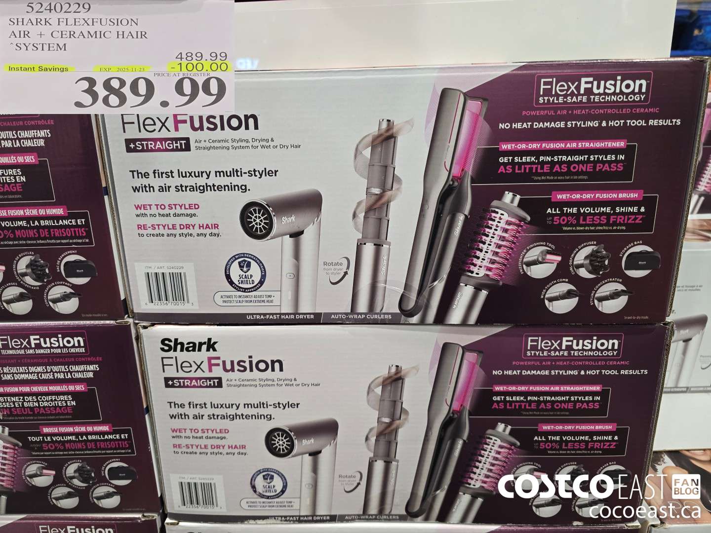 5240229 SHARK FLEXFUSION AIR + CERAMIC HAIR SYSTEM ($100.00 INSTANT SAVINGS EXPIRES ON 2025-11-23) $389.99