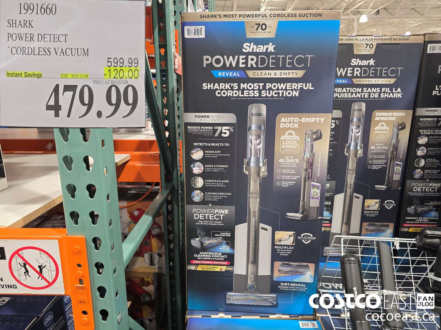 1991660 SHARK POWER DETECT “CORDLESS VACUUM ($120.00 INSTANT SAVINGS EXPIRES ON 2025-11-09) $479.99