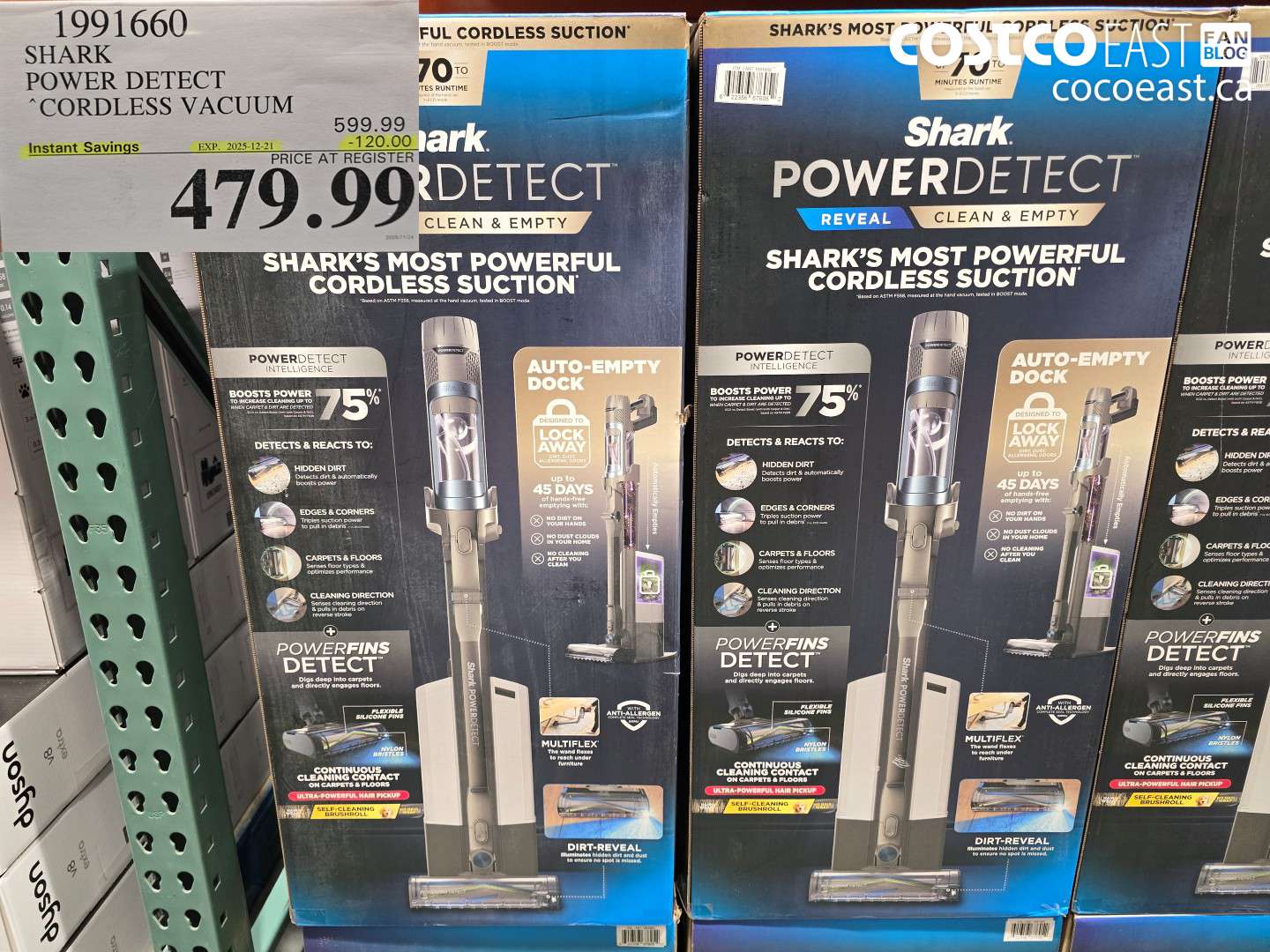 1991660 SHARK POWER DETECT “CORDLESS VACUUM ($120.00 INSTANT SAVINGS EXPIRES ON 2025-12-21) $479.99