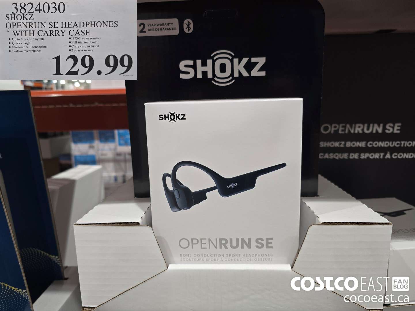 3824030 SHOKZ OPENRUN SE HEADPHONES WITH CARRY CASE $129.99