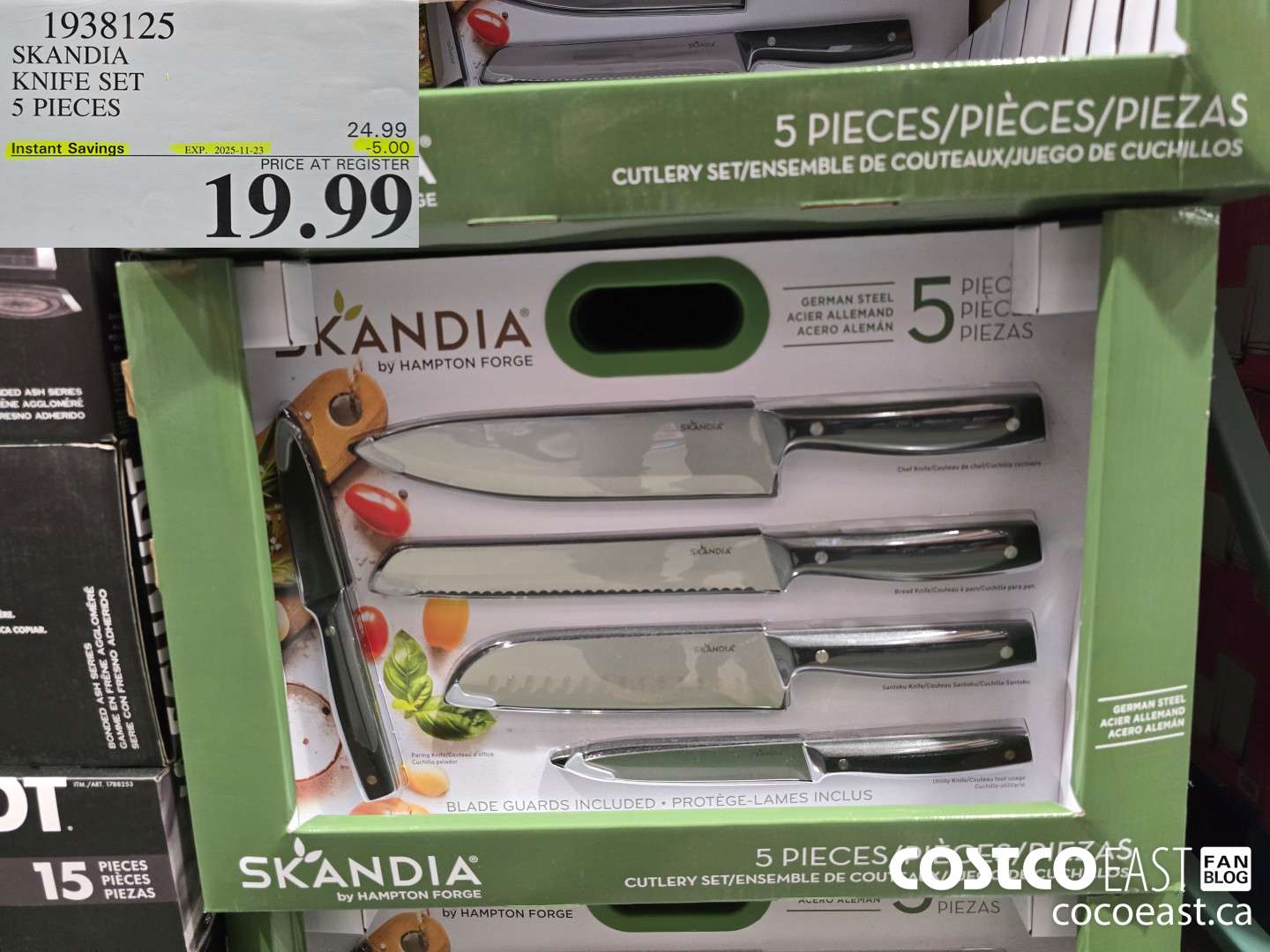 1938125 SKANDIA KNIFE SET 6 PIECES ($5.00 INSTANT SAVINGS EXPIRES ON 2025-11-23) $19.99
