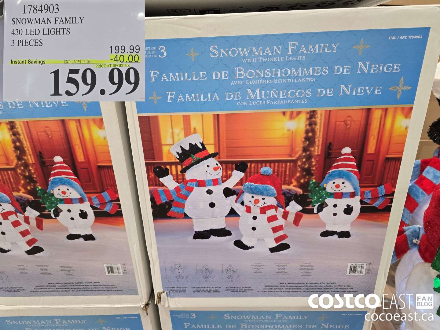 1784903 SNOWMAN FAMILY 430 LED LIGHTS 3 PIECES ($40.00 INSTANT SAVINGS EXPIRES ON 2025-11-09) $159.99