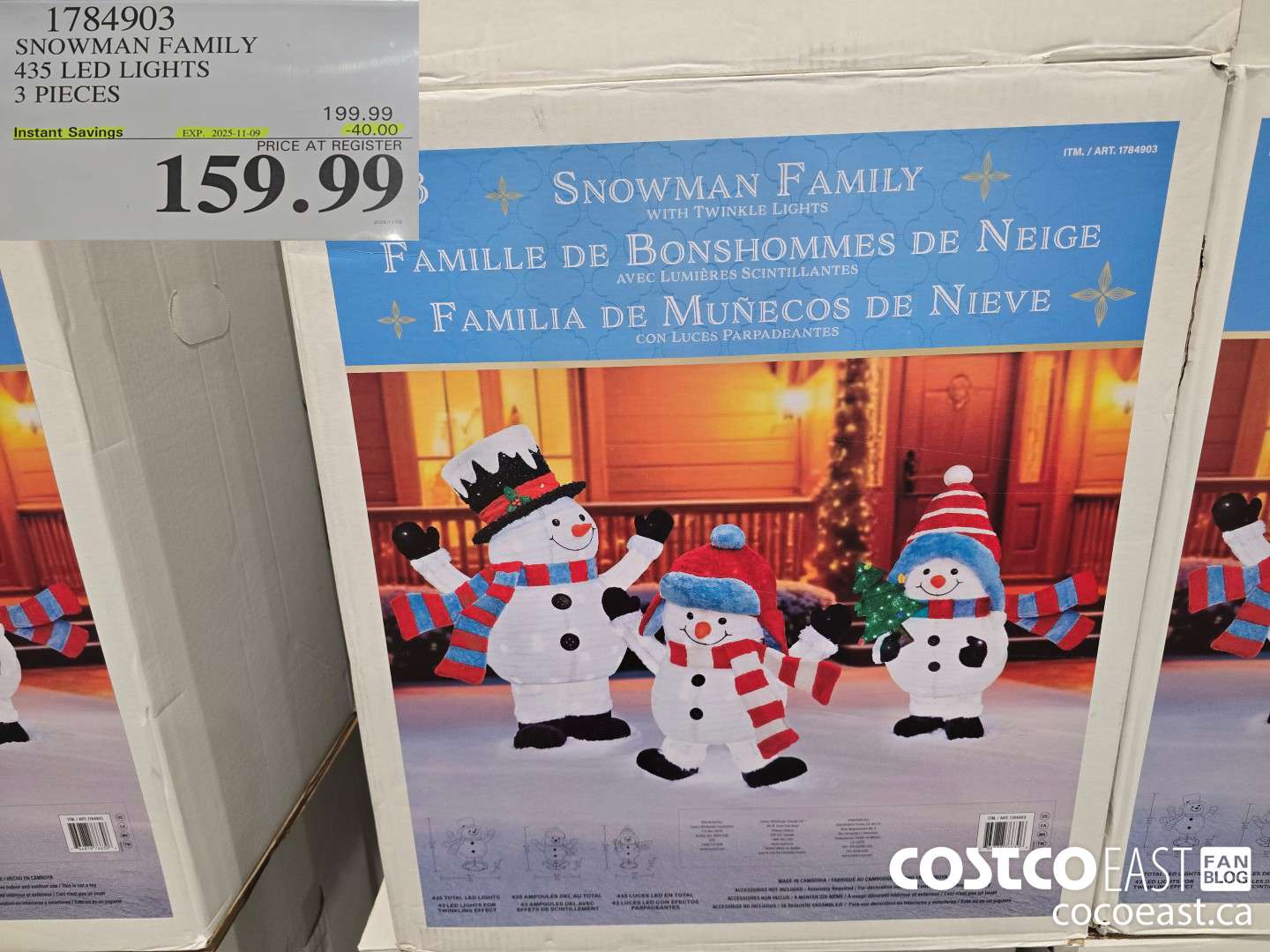 1784903 SNOWMAN FAMILY 430 LED LIGHTS 3 PIECES ($40.00 INSTANT SAVINGS EXPIRES ON 2025-11-09) $159.99
