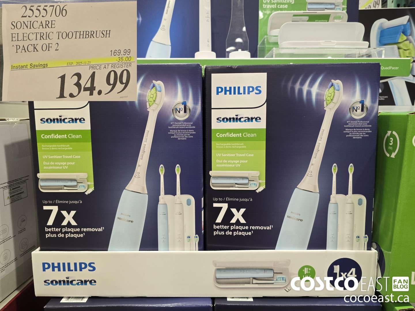 2555706 SONICARE ELECTRIC TOOTHBRUSH PACK OF 2 ($35.00 INSTANT SAVINGS EXPIRES ON 2025-11-23) $134.99