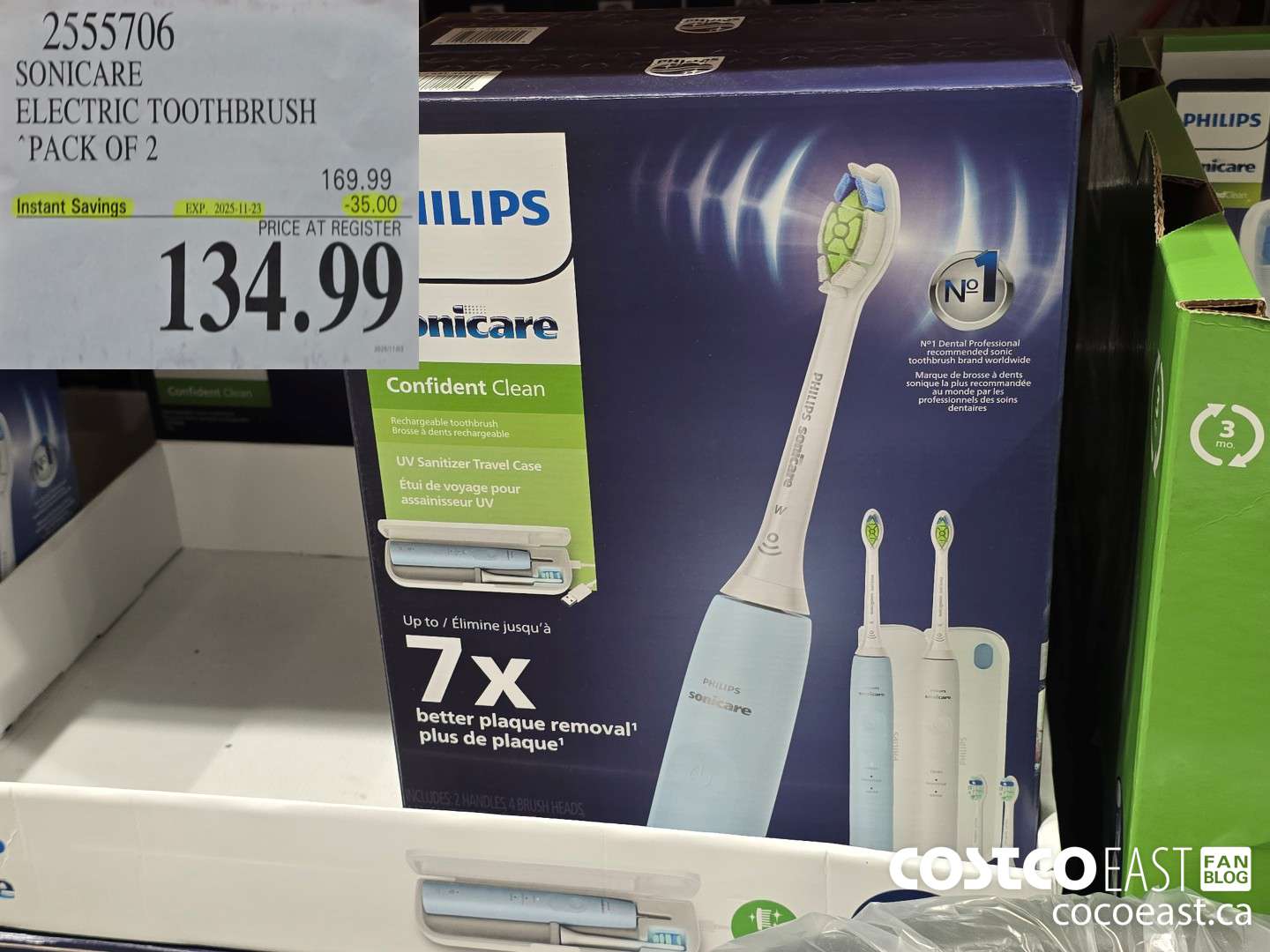 2555706 SONICARE ELECTRIC TOOTHBRUSH PACK OF 2 ($35.00 INSTANT SAVINGS EXPIRES ON 2025-11-23) $134.99
