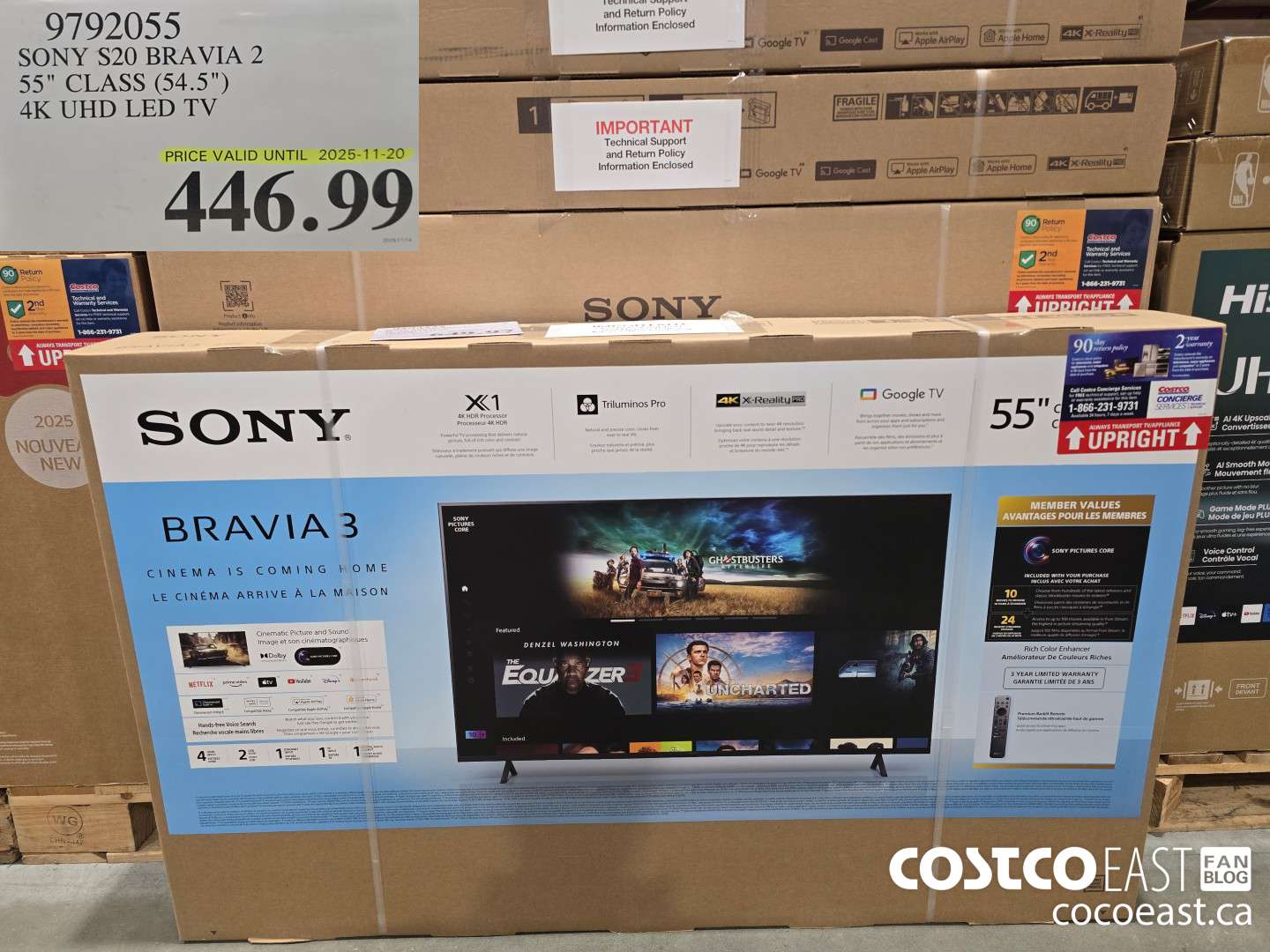 9792055 SONY $20 BRAVIA 2 55