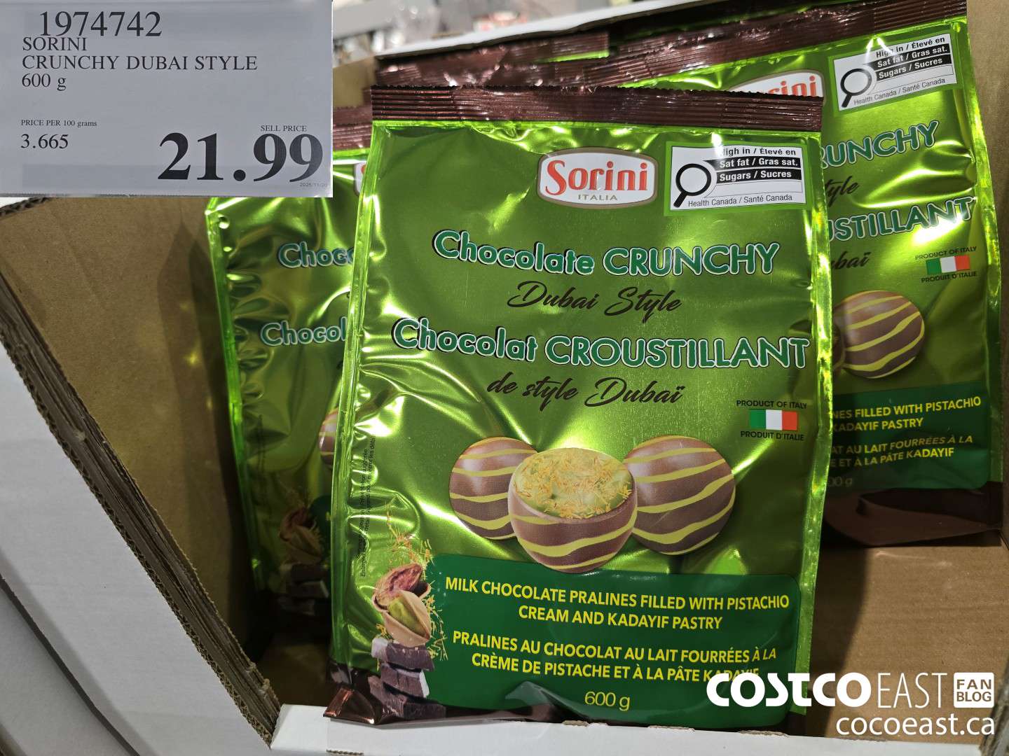 1974742 SORINI CRUNCHY DUBAI STYLE 600 g $21.99