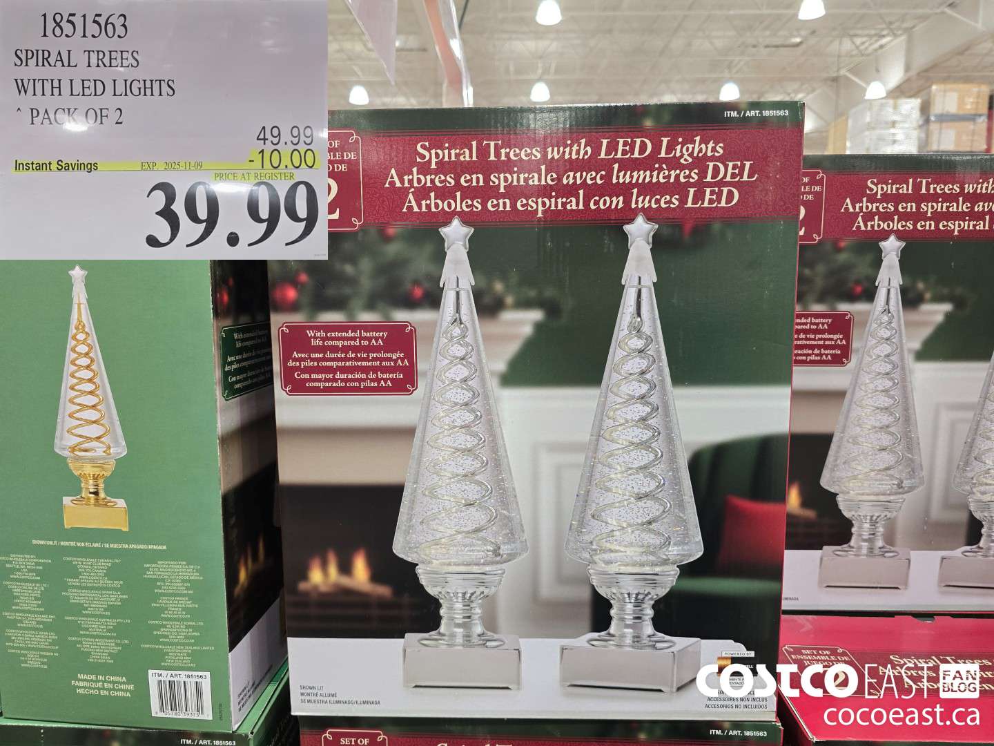 1851563 SPIRAL TREES WITH LED LIGHTS PACK OF 2 ($10.00 INSTANT SAVINGS EXPIRES ON 2025-11-09) $39.99