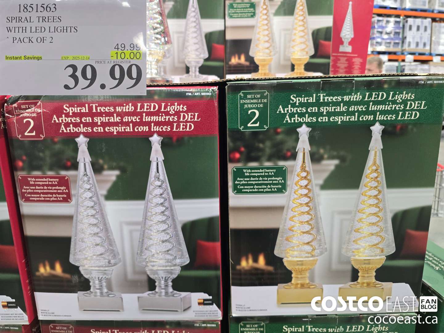 1851563 SPIRAL TREES WITH LED LIGHTS PACK OF 2 ($10.00 INSTANT SAVINGS EXPIRES ON 2025-12-14) $39.99