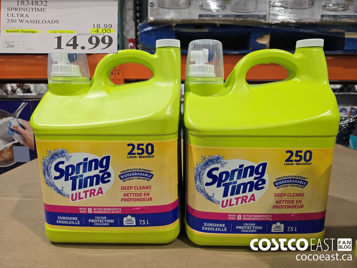1834832 SPRING TIME ULTRA 250 WASHLOADS ($4.00 INSTANT SAVINGS EXPIRES ON 2025-11-23) $14.99