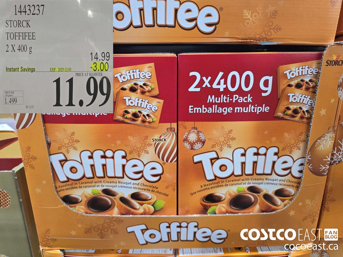 1443237 STORCK TOFFIFEE 2 x 400 g ($3.00 INSTANT SAVINGS EXPIRES ON 2025-12-03) $11.99