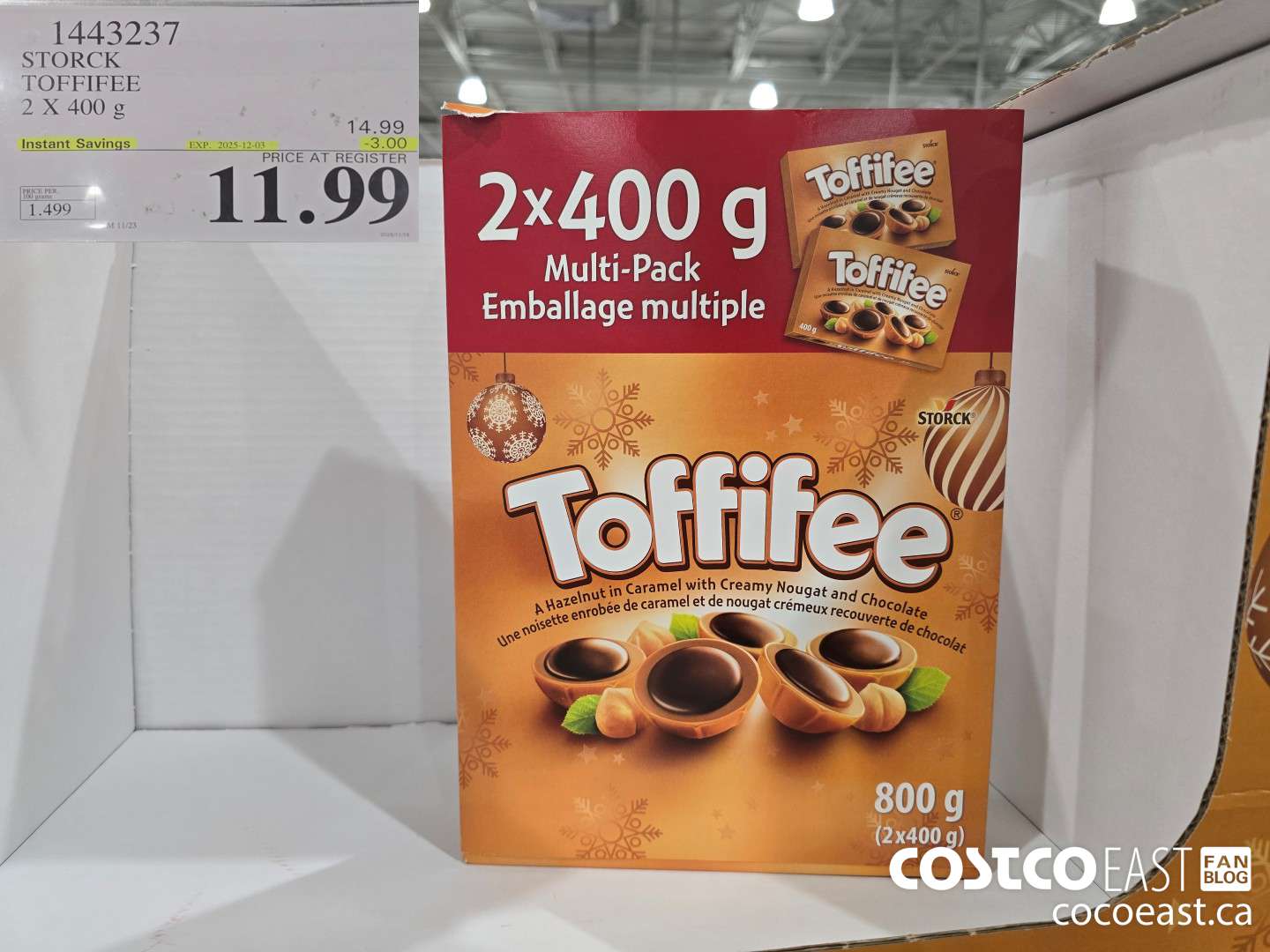 1443237 STORCK TOFFIFEE 2 x 400 g ($3.00 INSTANT SAVINGS EXPIRES ON 2025-12-03) $11.99