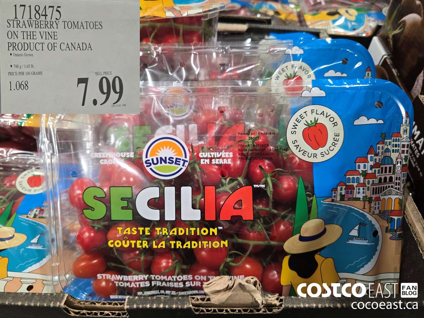 1718475 STRAWBERRY TOMATOES ON THE VINE PRODUCT OF CANADA $7.49