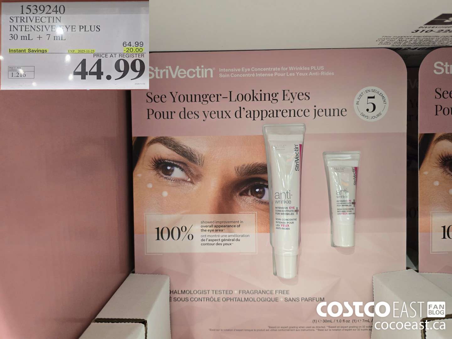 1539240 STRIVECTIN INTENSIVE EYE PLUS 30 mL + 7 mL ($20.00 INSTANT SAVINGS EXPIRES ON 2025-11-23) $44.99