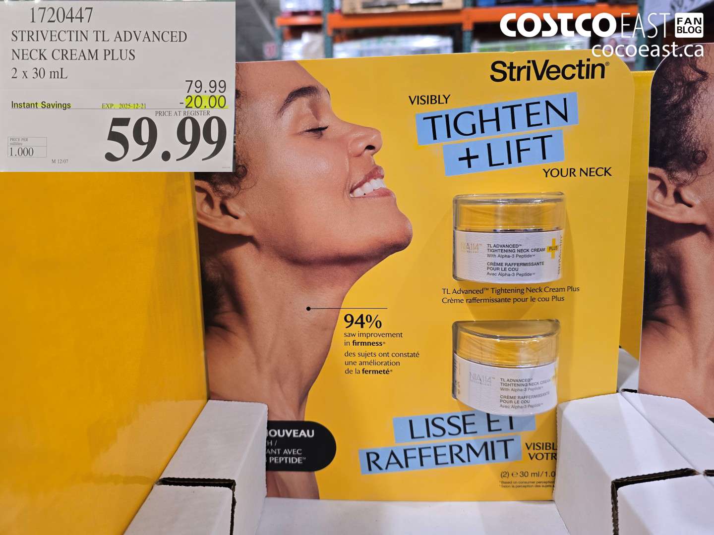 1720447 STRIVECTIN TL ADVANCED NECK CREAM PLUS 2 x 30 mL ($20.00 INSTANT SAVINGS EXPIRES ON 2025-12-21) $59.99