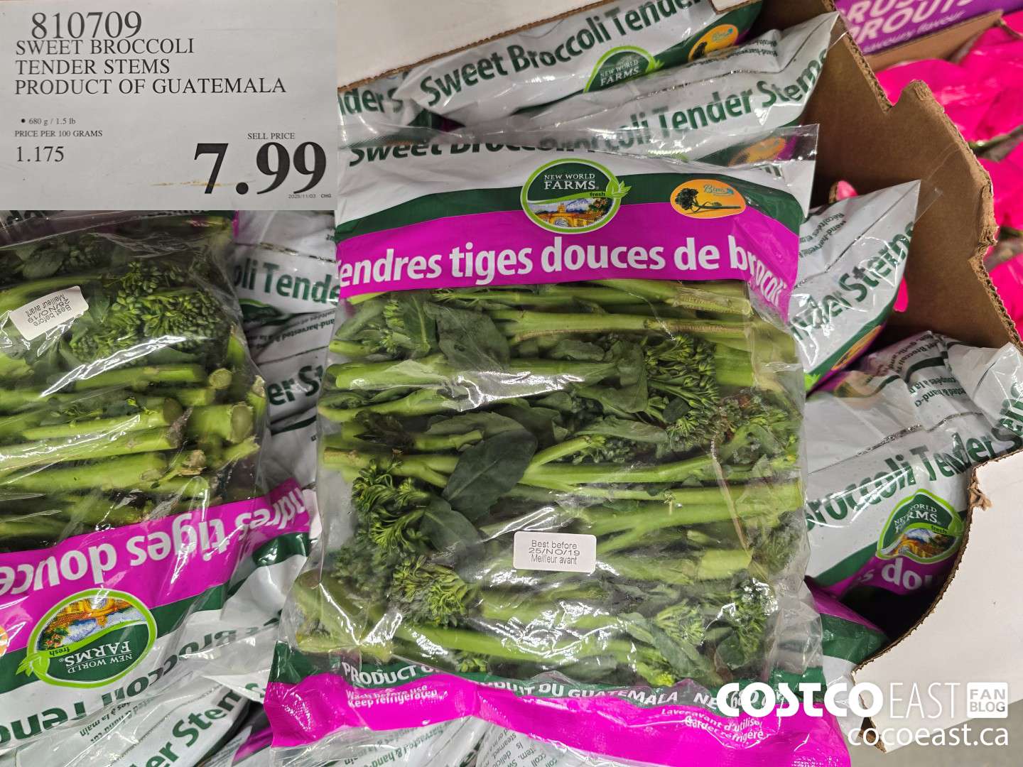 810709 SWEET BROCCOLI TENDER STEMS PRODUCT OF GUATEMALA $7.99