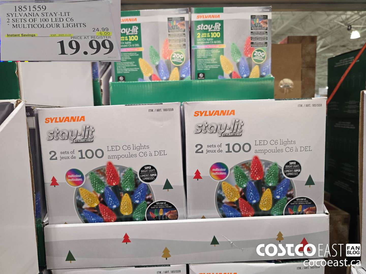 1851559 SYLVANIA STAY-LIT 2 SETS OF 100 LED C6 MULTICOLOUR LIGHTS ($5.00 INSTANT SAVINGS EXPIRES ON 2025-11-23) $19.99