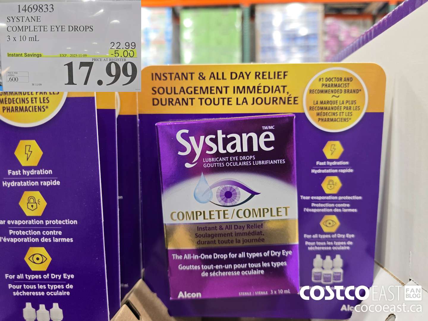 1469833 SYSTANE COMPLETE 3 x 10 ML ($5.00 INSTANT SAVINGS EXPIRES ON 2025-11-09) $17.99