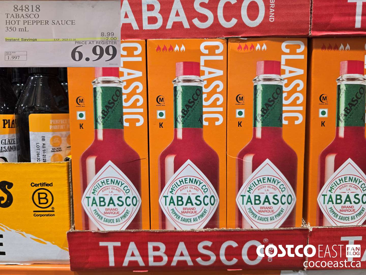 84818 TABASCO HOT PEPPER SAUCE 350 ML ($2.00 INSTANT SAVINGS EXPIRES ON 2025-11-16) $6.99
