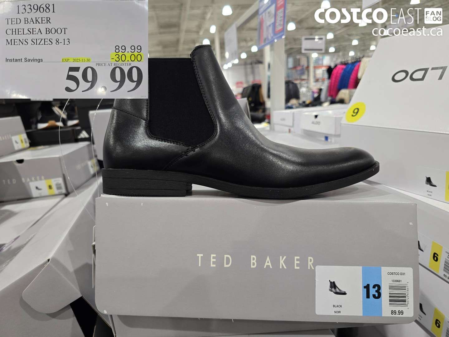 1339681 TED BAKER CHELSEA BOOT MENS SIZES 8-13 ($30.00 INSTANT SAVINGS EXPIRES ON 2025-11-30) $59.99