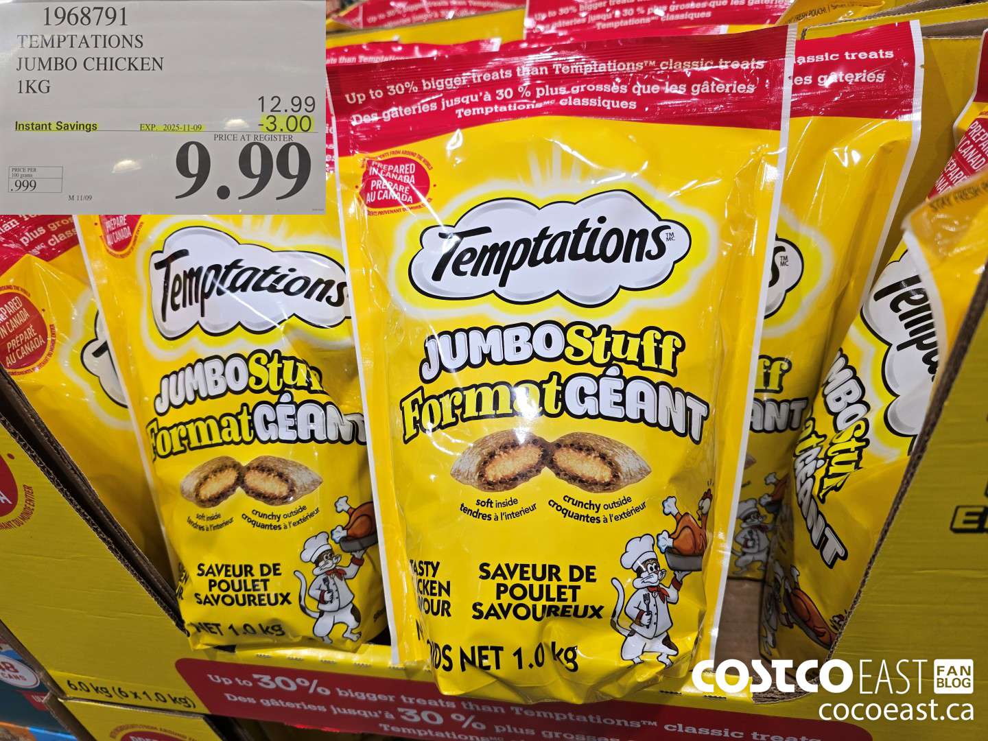 1968791 TEMPTATIONS JUMBO CHICKEN . 1 KG ($3.00 INSTANT SAVINGS EXPIRES ON 2025-11-09) $9.99