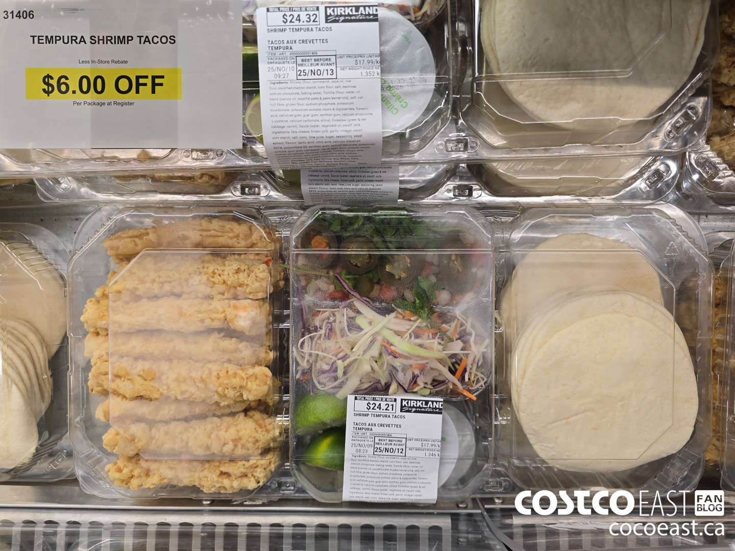 31406 TEMPURA SHRIMP TACOS ($6.00 INSTANT SAVINGS)