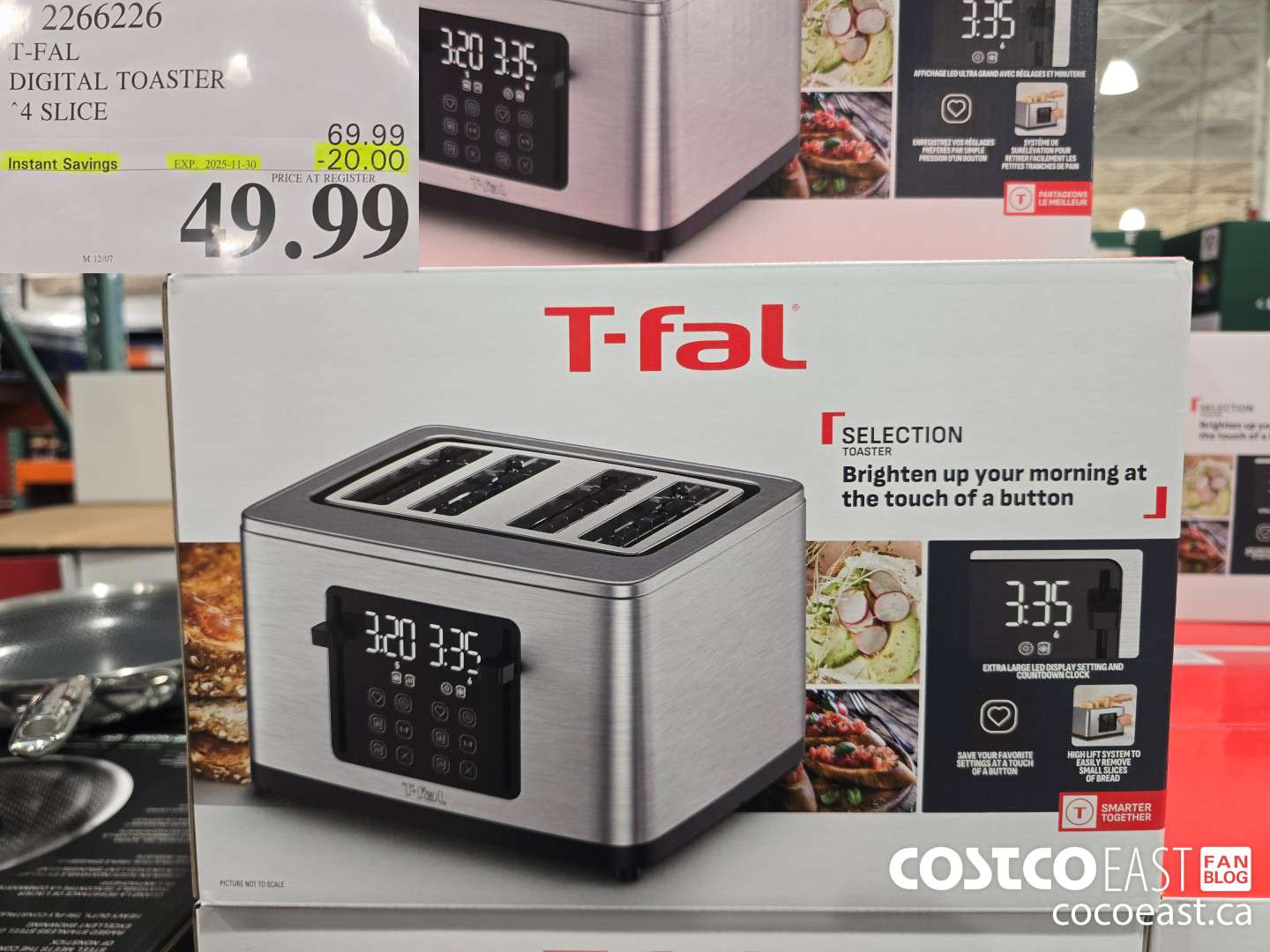 2266226 T-FAL TOASTER “4 SLICE ($20.00 INSTANT SAVINGS EXPIRES ON 2025-11-30) $49.99
