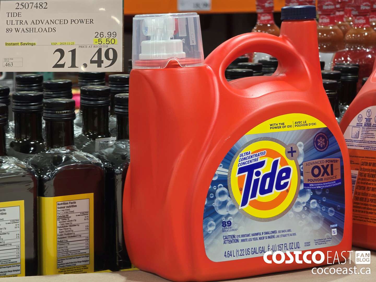 2507482 TIDE ULTRA ADVANCED POWER 89 WASHLOADS ($5.50 INSTANT SAVINGS EXPIRES ON 2025-11-23) $21.49