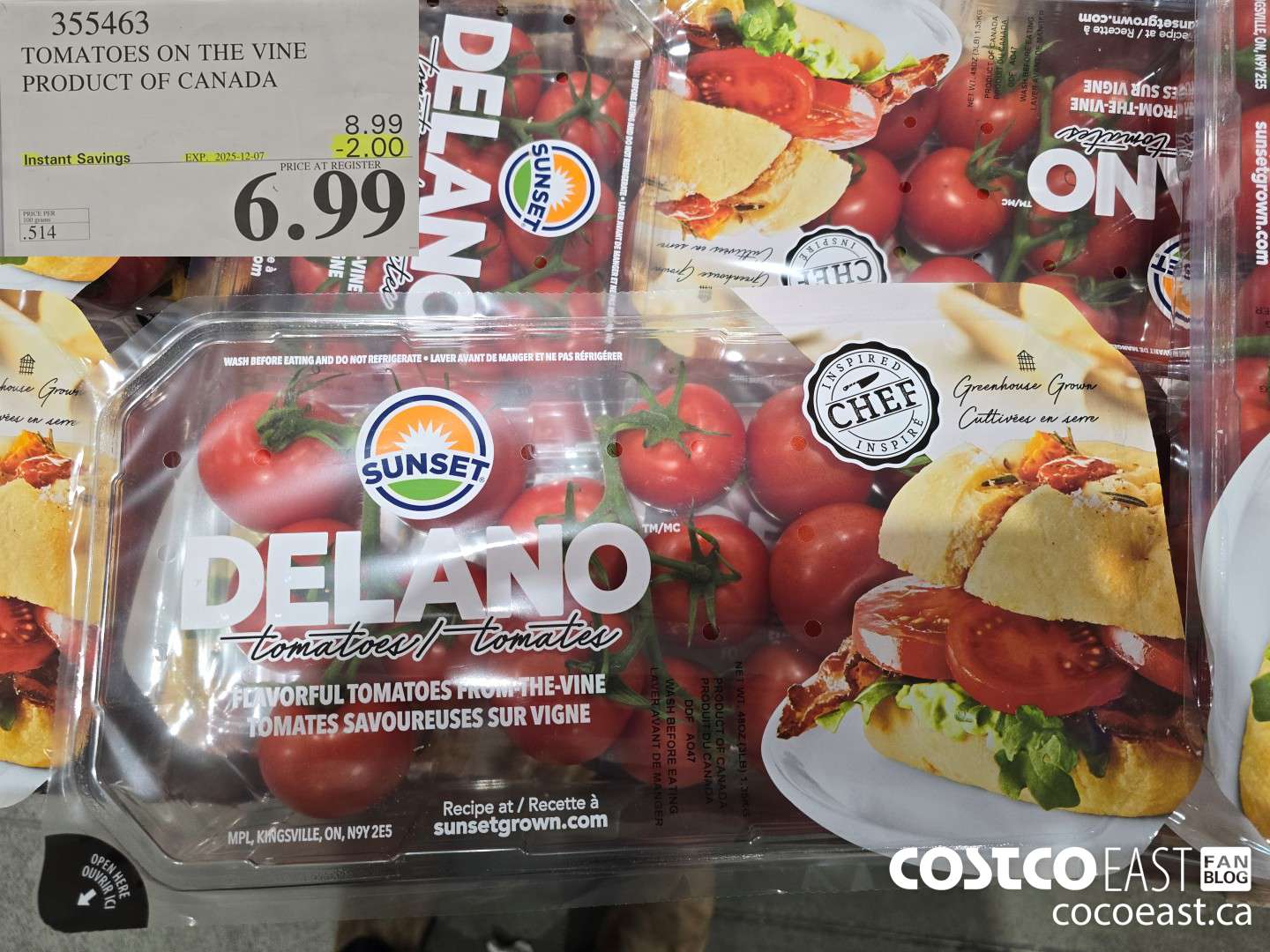 355463 TOMATOES ON THE VINE PRODUCT OF CANADA ($2.00 INSTANT SAVINGS EXPIRES ON 2025-12-07) $6.99