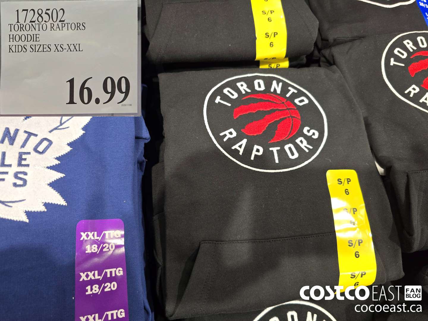 1728502 TORONTO RAPTORS HOODIE KIDS SIZES XS-XXL $16.99
