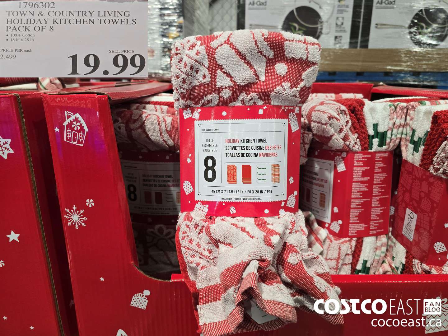 1796302 TOWN & COUNTRY LIVING HOLIDAY KITCHEN TOWELS PACK OF 8 $19.99