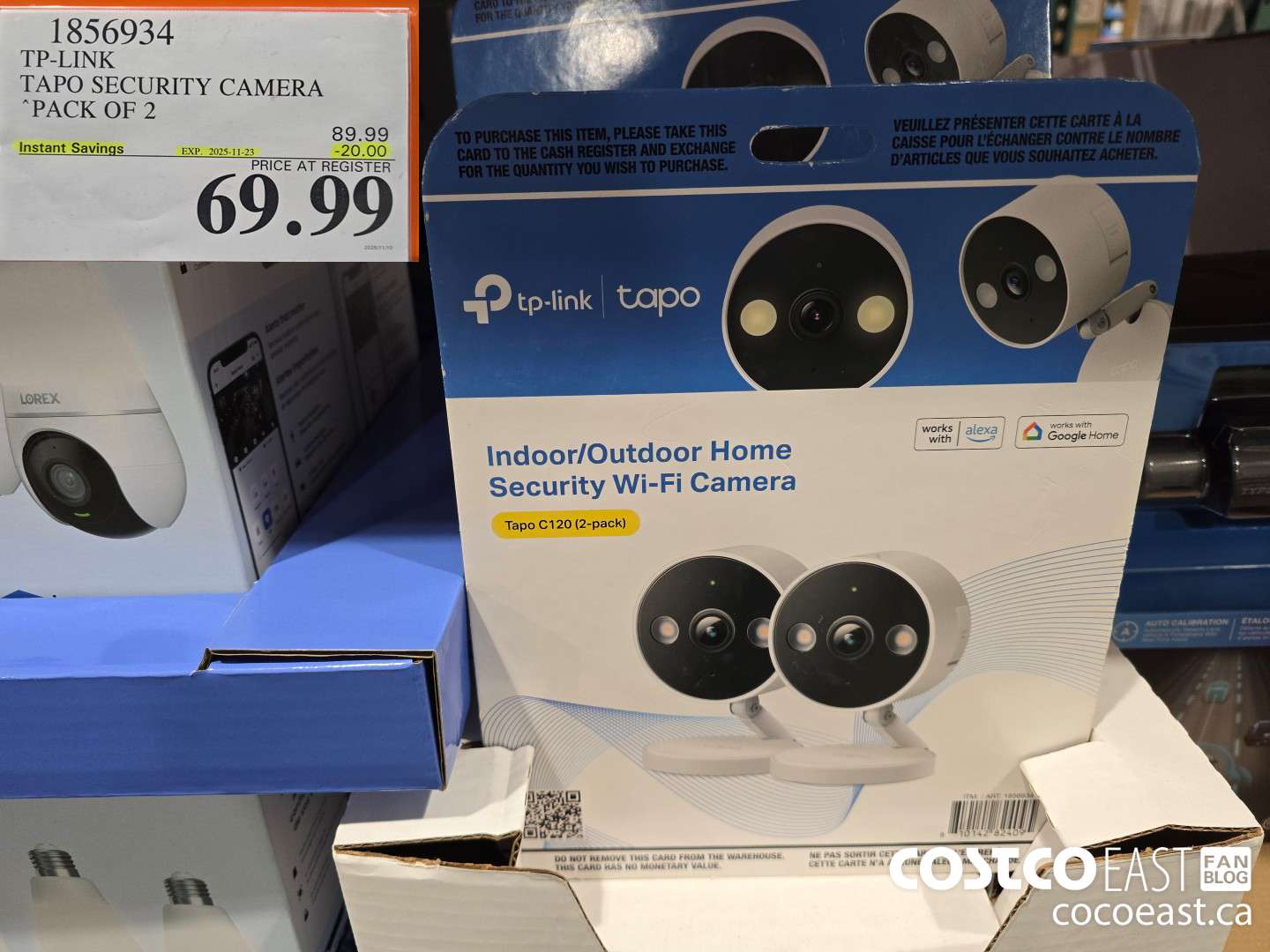 1856934 TP-LINK TAPO SECURITY CAMERA PACK OF 2 ($20.00 INSTANT SAVINGS EXPIRES ON 2025-11-23) $69.99