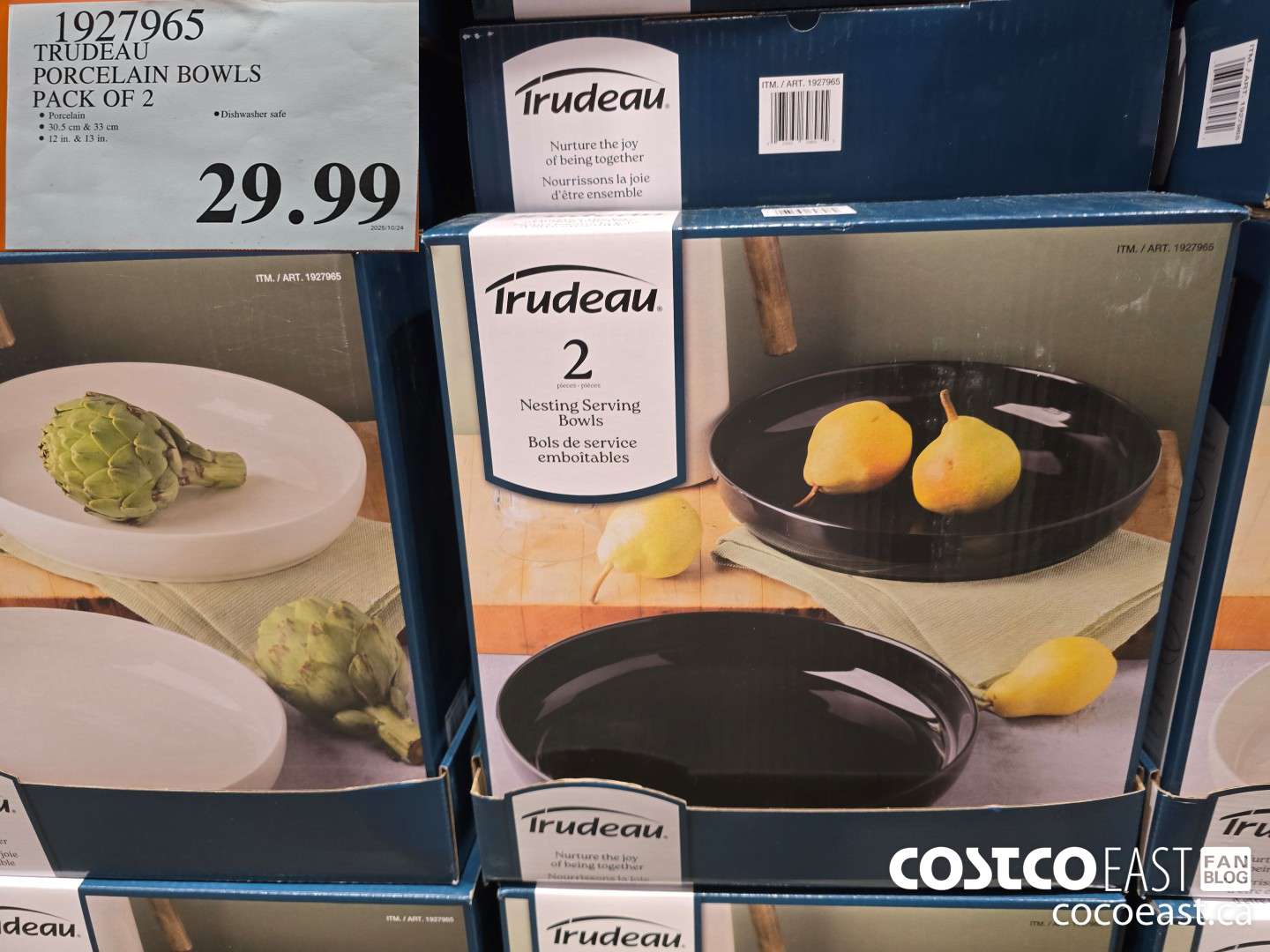 1927965 TRUDEAU PORCELAIN BOWLS PACK OF 2 $29.99